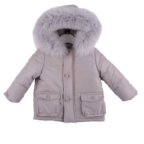 Bimbalo Boys Grey Fur Hood Jacket