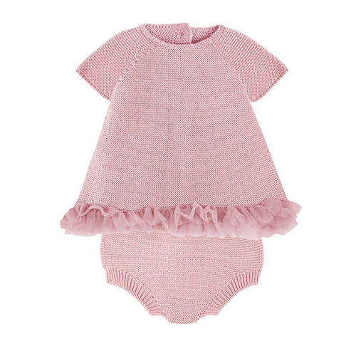 Condor Pink Tulle Knit Suit