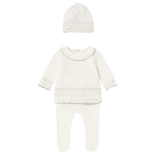 Mayoral Baby Girls Ivory Knit Outfit