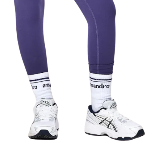 Ansandro Kids White/Violet Logo Socks