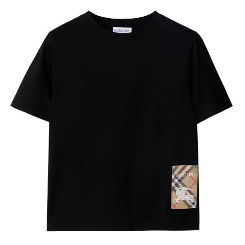 Burberry Kids Black Cedar Check Box T-Shirt