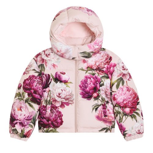 Dolce & Gabbana Girls Pink Peony Coat