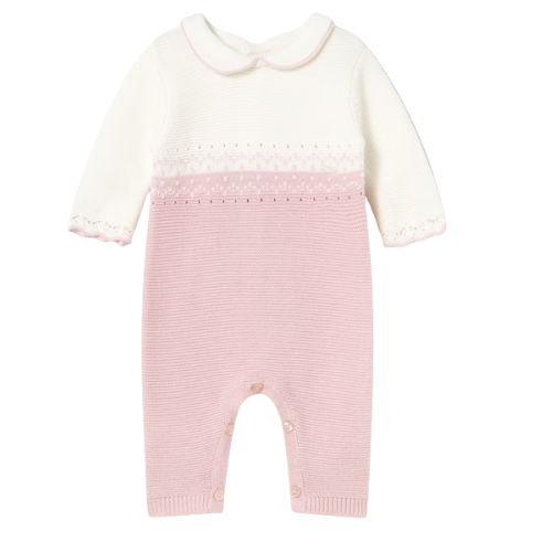 Mayoral Baby Girls Pink Knit Romper
