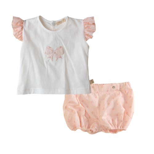 Baby Gi Peach Floral Bloomers Set