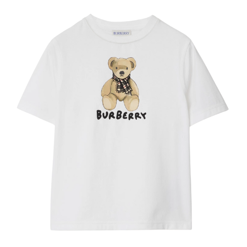 Burberry Kids White Teddy T-Shirt