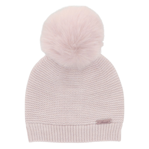 Martin Aranda Baby Pink Fur Bobble Hat