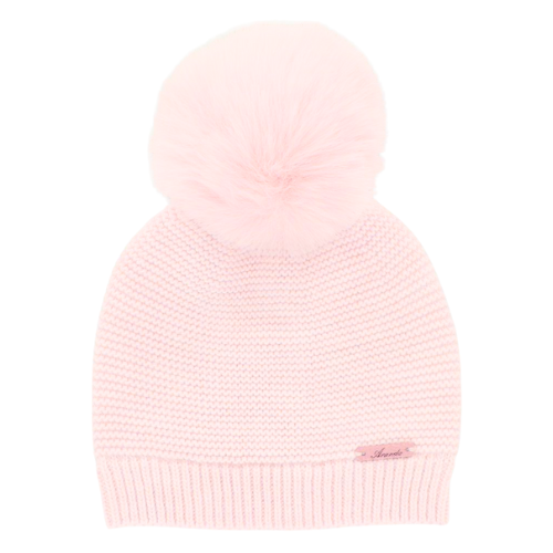 Martin Aranda Baby Pale Pink Fur Bobble Hat