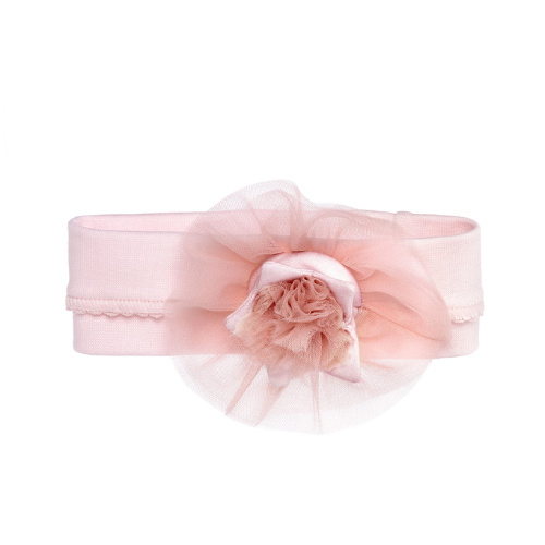 Sofija Pink Tulle Crown Headband