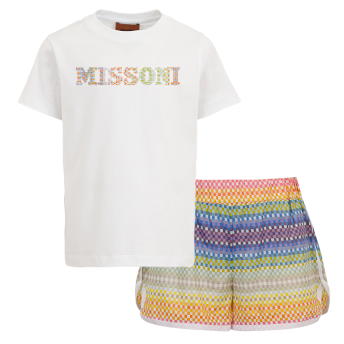 Missoni Girls Multi Pixel Shorts Set