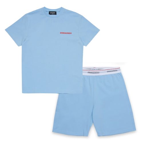 DSQUARED2 Boys Blue Logo Shorts Set