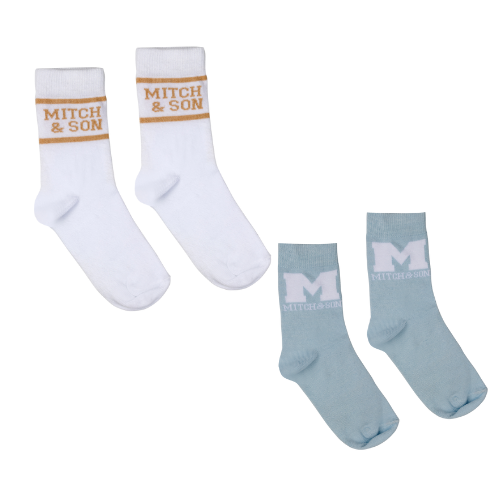 Mitch & Son Boys 'Tamir' Blue & Beige Socks
