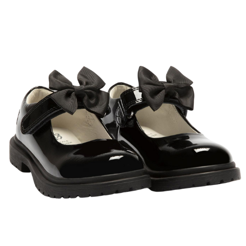 Lelli Kelly Black Patent Bow Masie School Shoes