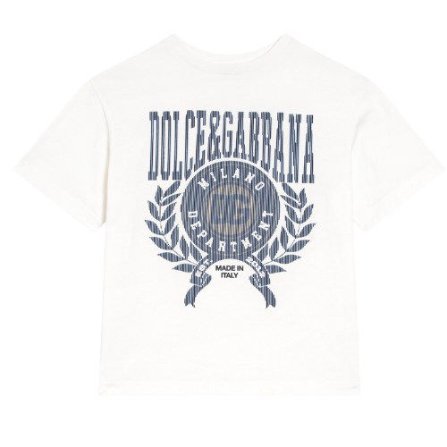 Dolce & Gabbana Boys White Crest T-Shirt