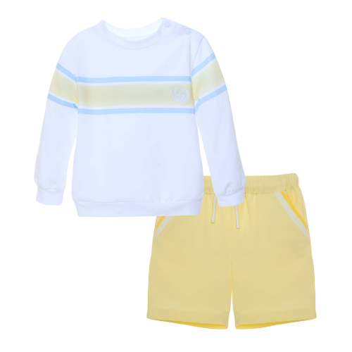 Patachou Baby White/Yellow Sweat Suit