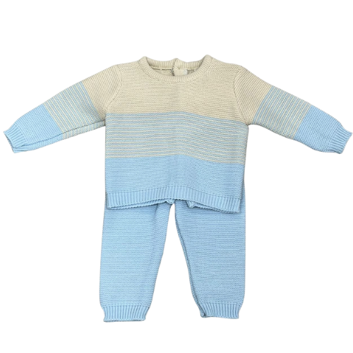 Pex Baby Boys Blue Stripe Santiago Outfit