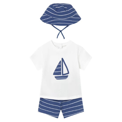 Mayoral Baby Blue Yacht Shorts Set