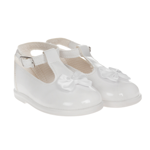 Early Days Baypods White Ankle Band Bow Shoes
