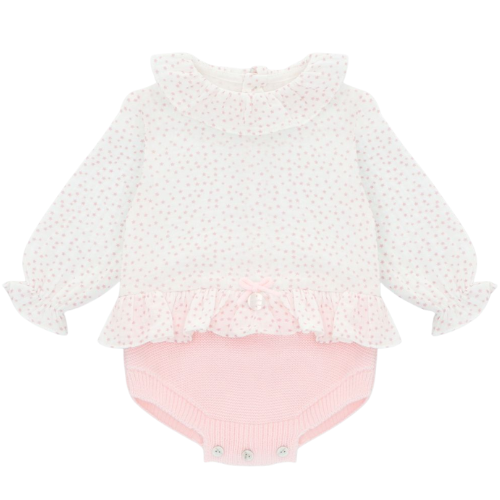 Martin Aranda Baby Girls Pink Star Romper