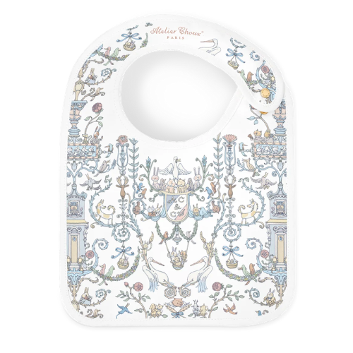 Atelier Choux Blue Toile de Jouy Bib