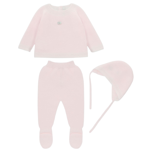 Martin Aranda Pale Pink Knit Three Piece Outfit