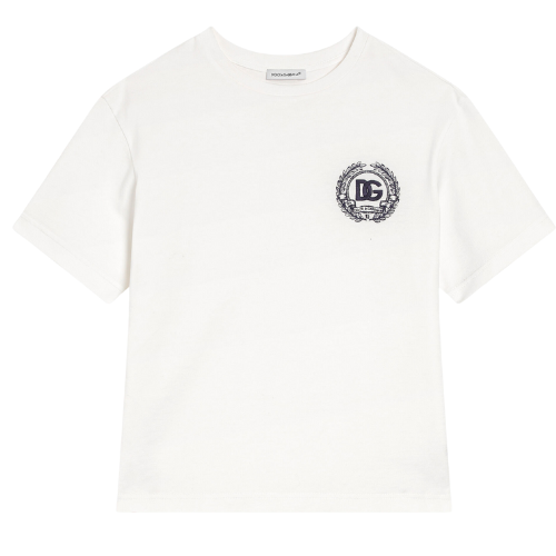 Dolce & Gabbana Boys White DG Crest T-Shirt