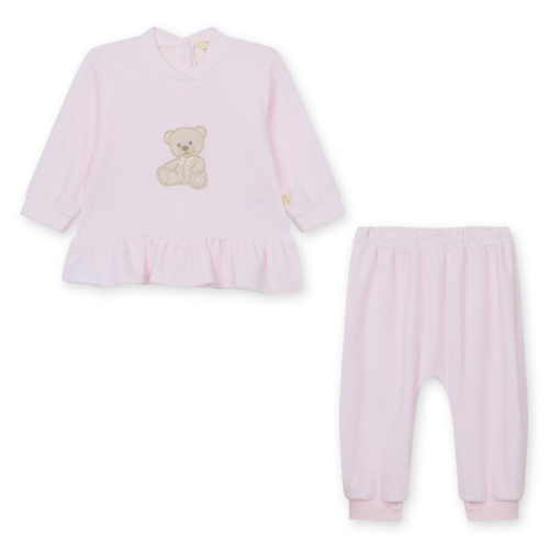 Baby Gi Pink Velour Teddy Set