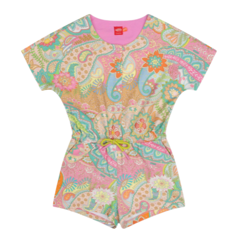 Oilily Girls Pippz Green Paisley Playsuit