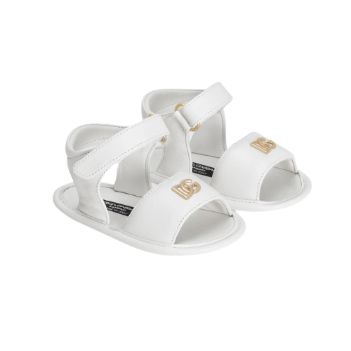 Dolce & Gabbana White Pre Walker Sandals