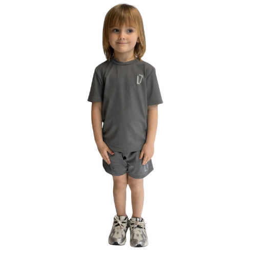 Bulletto Boys Grey Formation Shorts Set