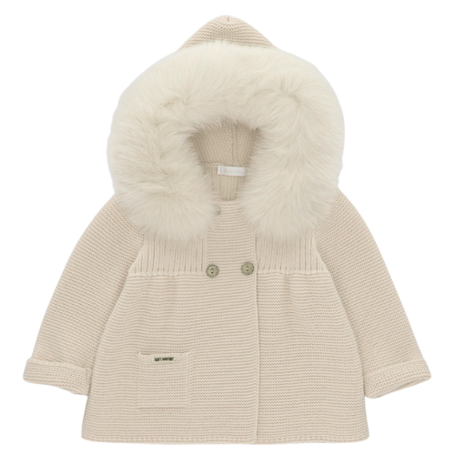 Martin Aranda Baby Beige Fur Hooded Jacket
