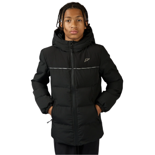 Frequency Junior Boys Black Ascend Puffer Jacket