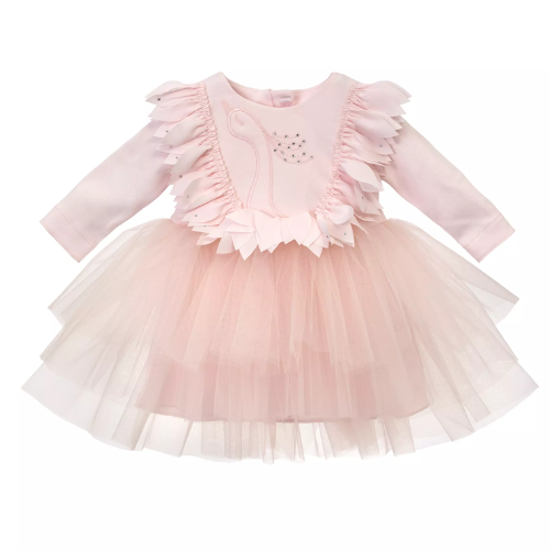 Sofija Baby Pink Peacock Tulle Dress