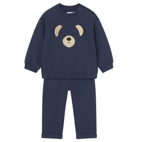 Mayoral Baby Boys Navy Bear Jogsuit
