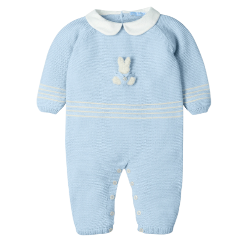 Mac Ilusion Blue Bunny Knit Romper