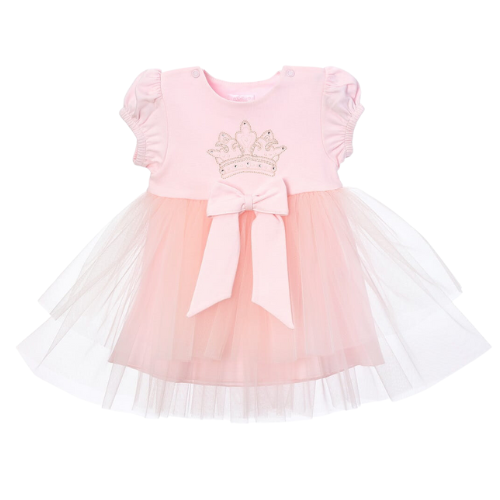 Sofija Baby Pink Crown Tulle Dress