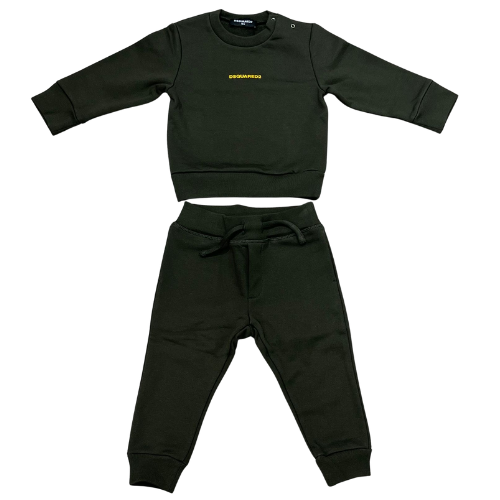 DSQUARED2 Baby Khaki Logo Jogsuit