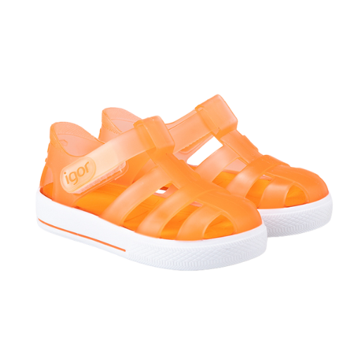 Igor Orange Star Jelly Sandals | Nuvola Childrenswear