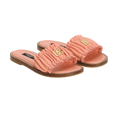Dolce & Gabbana Pink Leather Sandals