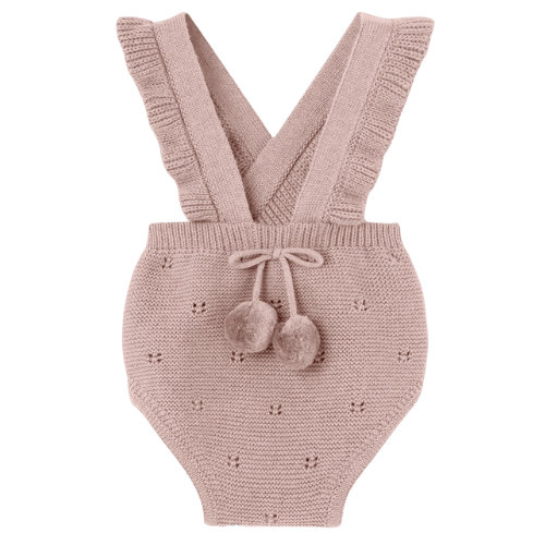 Paz Rodriguez Baby Pink Pom Pom Dungarees
