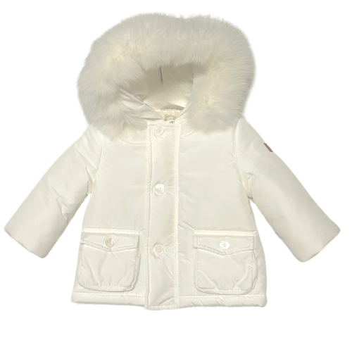 Bimbalo Boys Cream Fur Hood Jacket