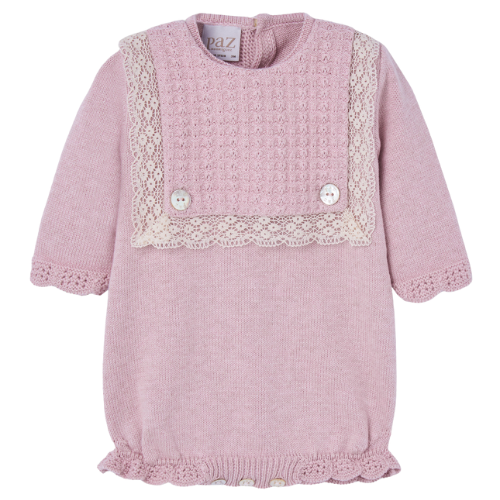 Paz Rodriguez Baby Pink Knit Romper