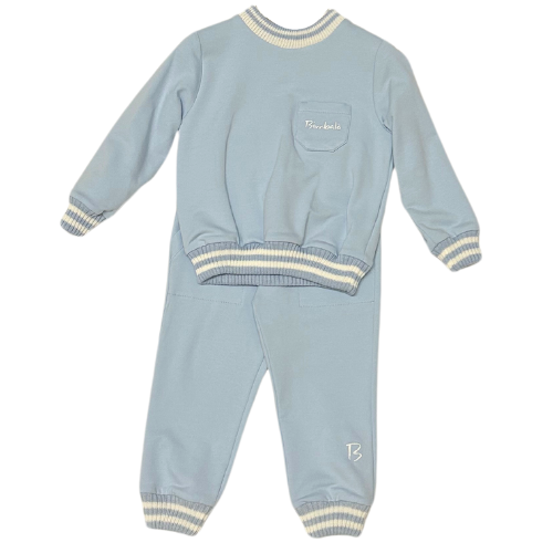 Bimbalo Boys Pale Blue Logo Jogsuit