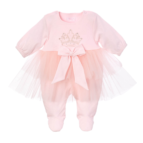 Sofija Baby Pink Crown Tulle Babygrow