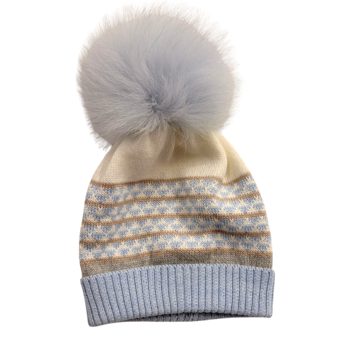 Bimbalo Boys Blue Knit Pom Pom Hat