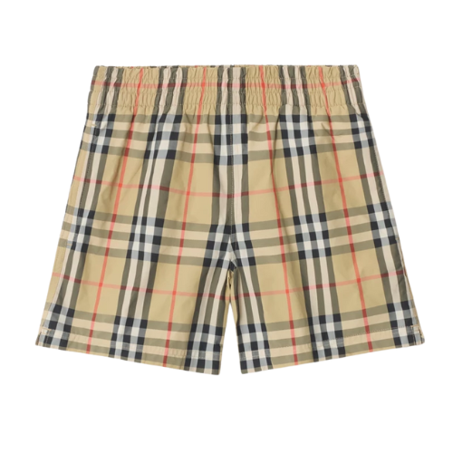 Burberry Kids Check Atticus Swimshorts