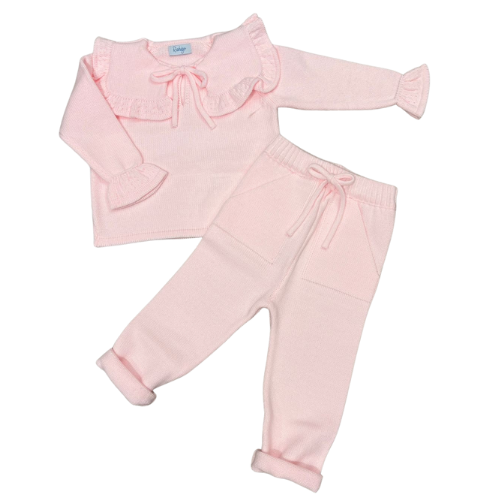 Rahigo Baby Girls Pale Pink Knit Outfit