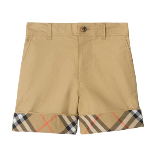 Burberry Kids Beige Oscar Turn Up Shorts