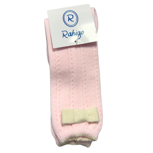 Rahigo Baby Girls Pink Knit Bow Socks