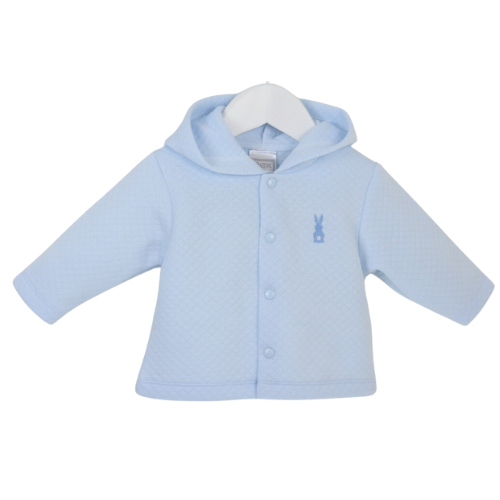 Pex Baby Boys Pale Blue Bunny Hooded Jacket
