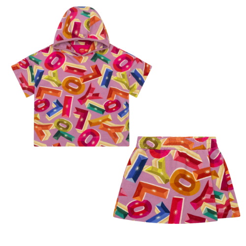 Oilily Girls Horis/Palace Letter Logo Shorts Set